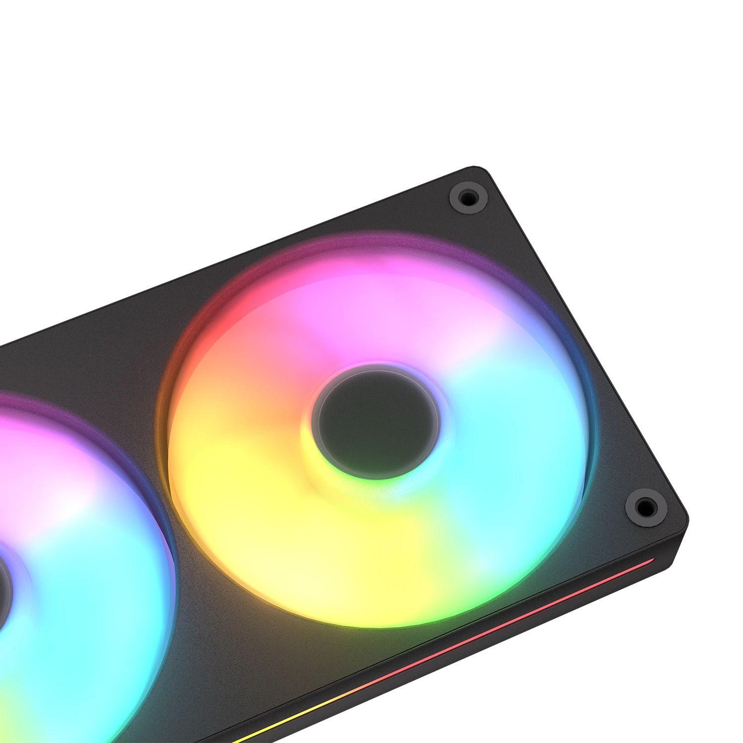 Conjunto de Ventoinhas para Caixa COUGAR CF-UN240FB-RGB (240 mm - 2 Ventoinhas - RGB - Preto) — miniatura 3