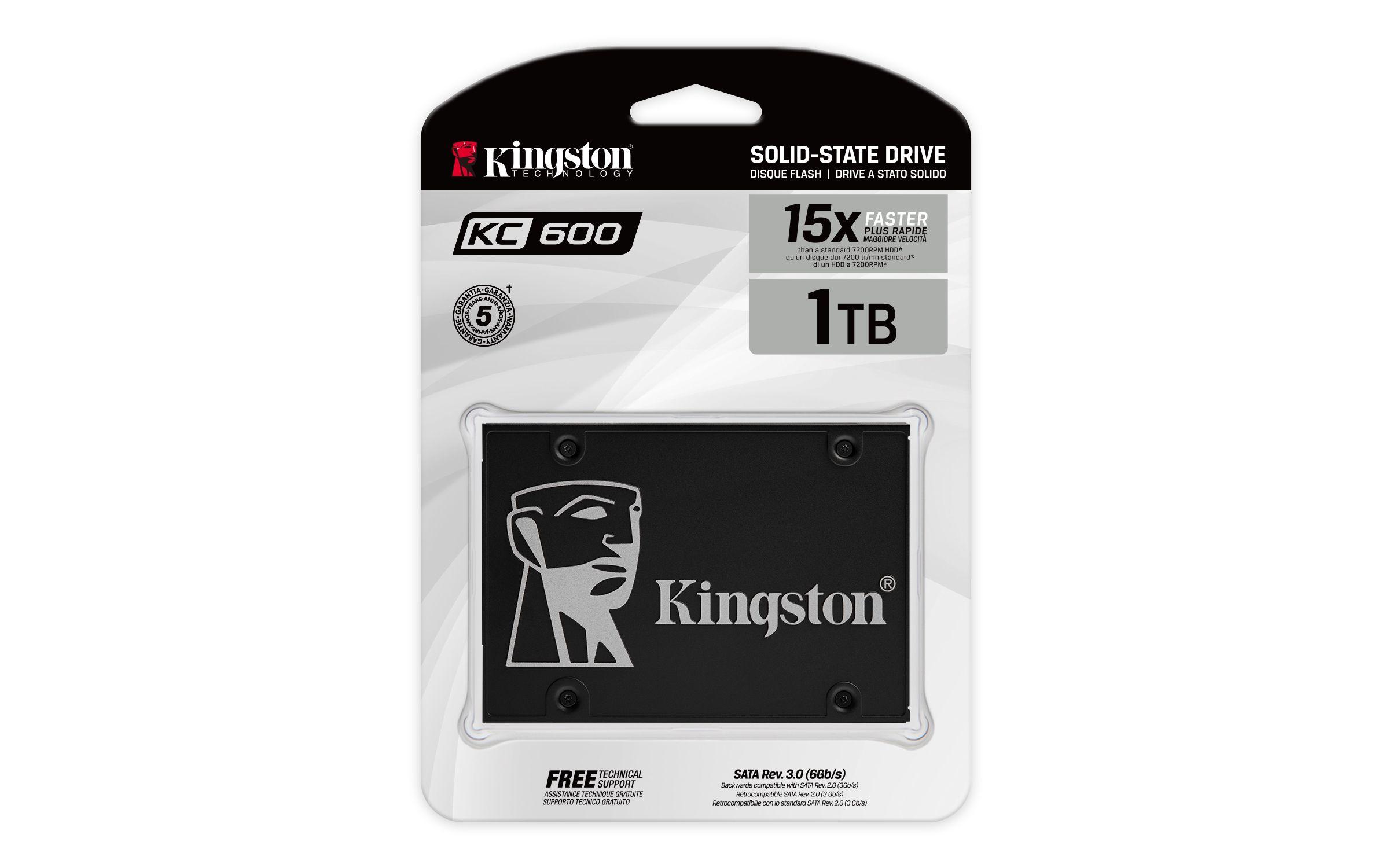SSD KINGSTON KC600 (1 TB - 2.5" - Serial ATA III - Preto) — miniatura 4