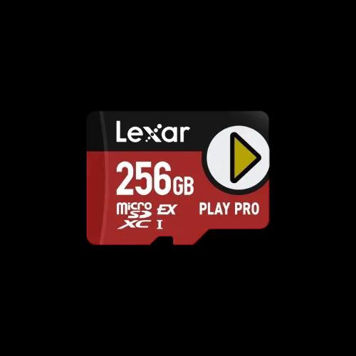 Cartão de Memória LEXAR Play Pro Express LMSXPS0256G-BNNNG (256GB - Até 900 MB/s - Preto/Vermelho)