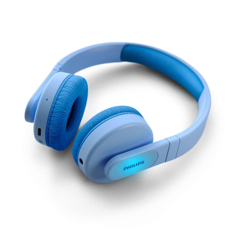 Auscultadores PHILIPS TAK4206BL/00 (Binaural - Com fios e sem fios - Supra-aural - Azul)