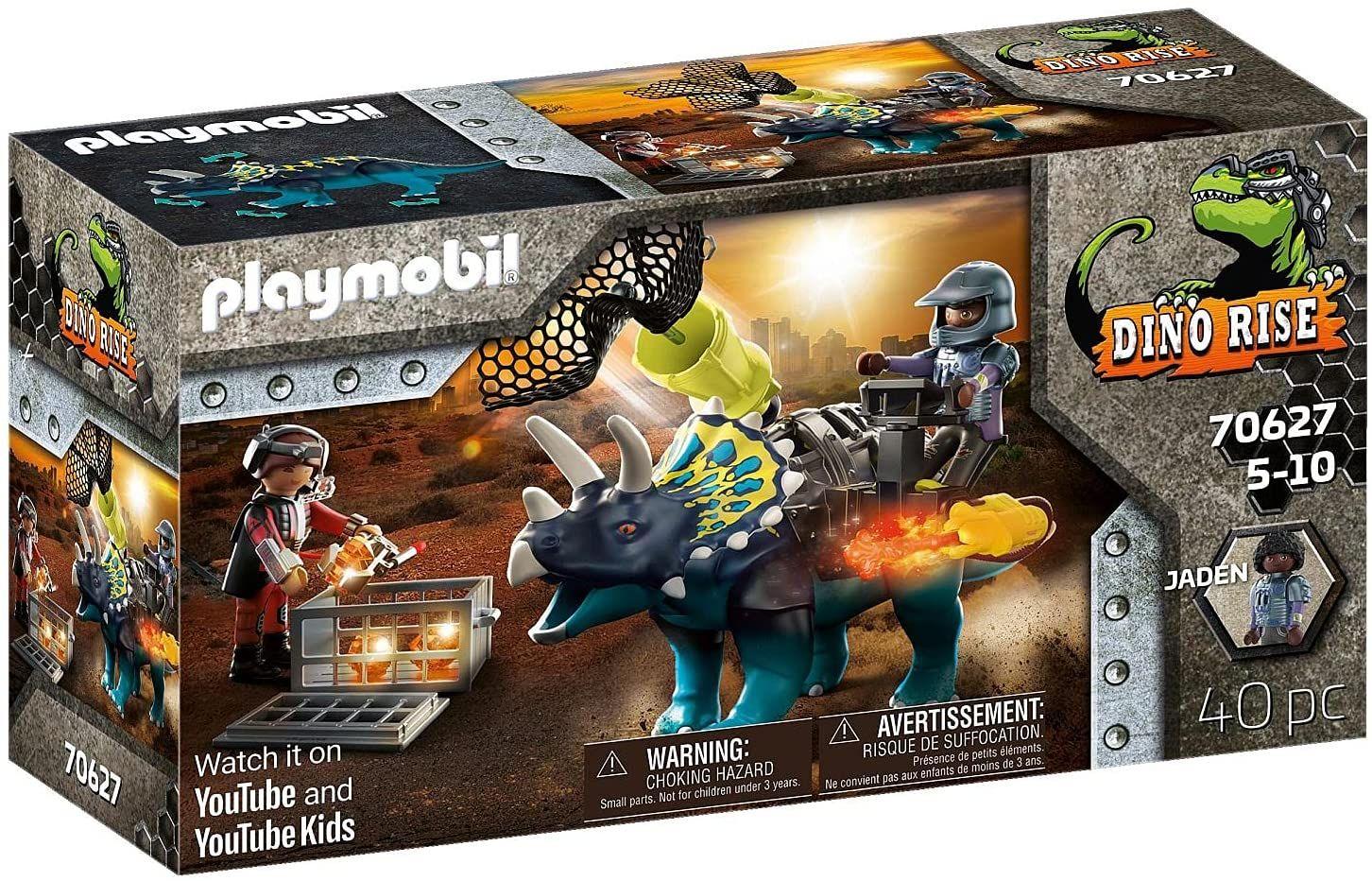 Conjunto de Figuras de Brincar PLAYMOBIL 70627 Triceratops: Tumulto pelas Pedras Lendárias (4 anos ou mais - Multicor)