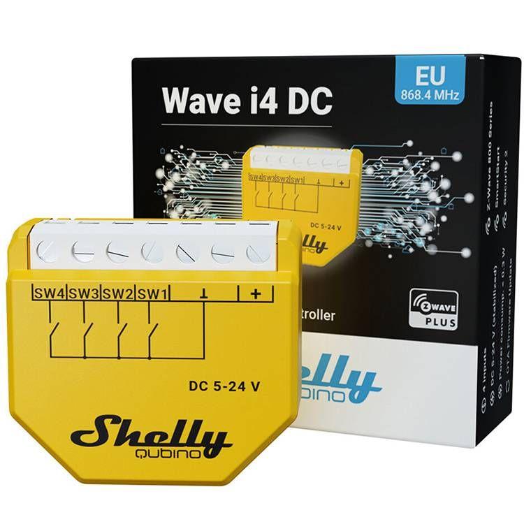 Módulo de Ativação de Cenários SHELLY Qubino Wave i4 DC (Plástico - Amarelo), miniatura 4