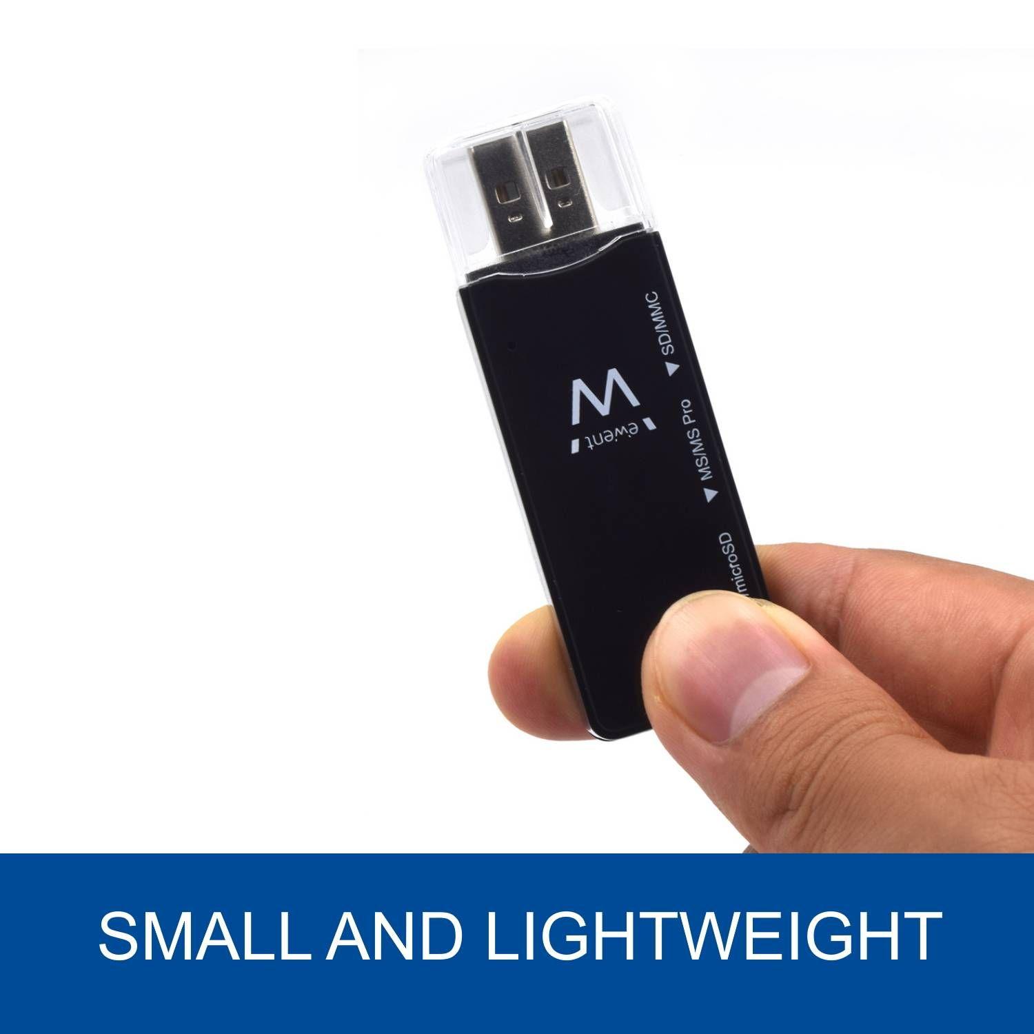 Leitor de Cartões EWENT EW1049 (USB 2.0 - Externo - Preto), miniatura 3