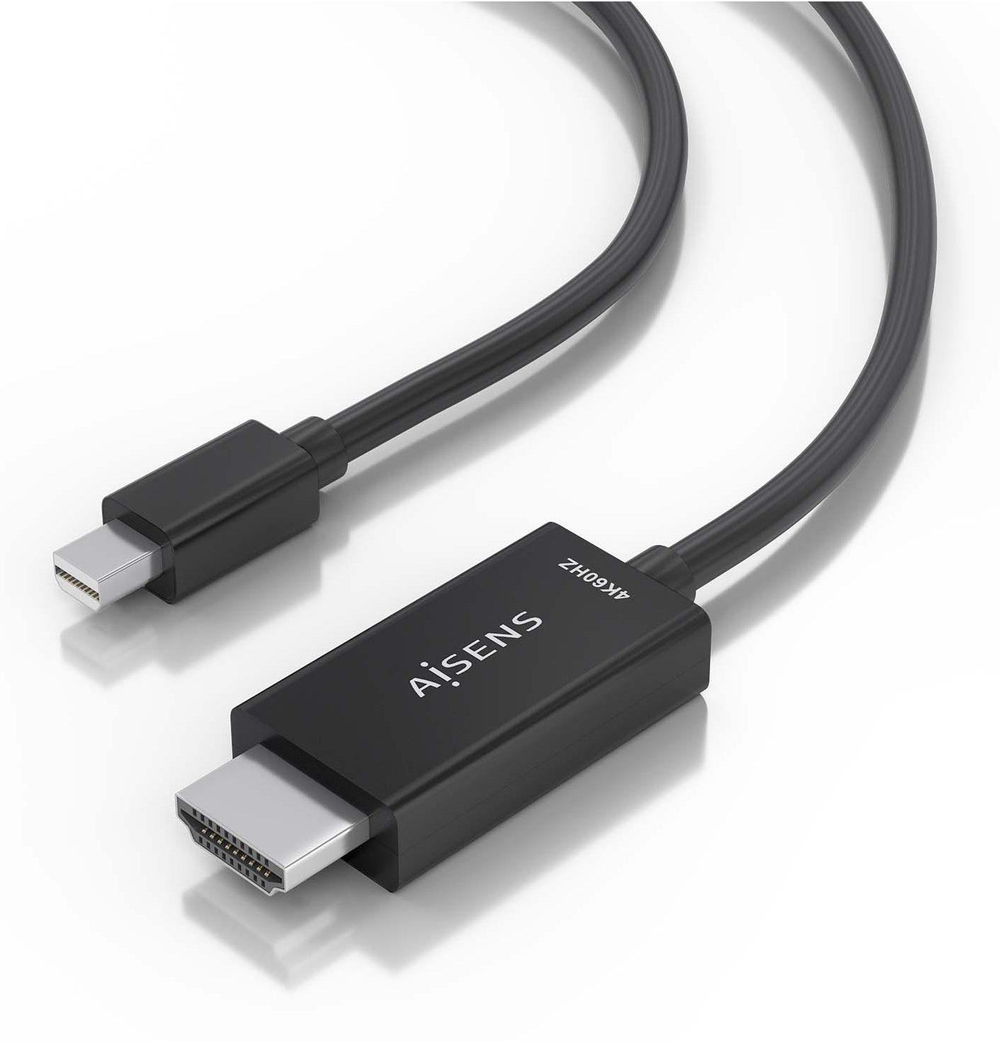 Cabo Conversor AISENS A125-0889 (3 m - HDMI Type A - Mini DisplayPort - Preto) — miniatura 3