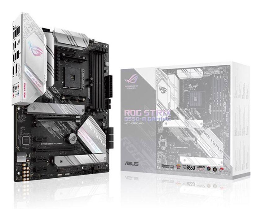 Motherboard ASUS ROG STRIX B550-A GAMING (AM4 - AMD Ryzen 3 - ATX - Preto e Prateado)