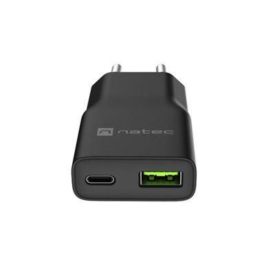 Carregador de Parede NATEC Ribera Slim (20 W - PD 3.0 - QC 3.0 - Preto), miniatura 2
