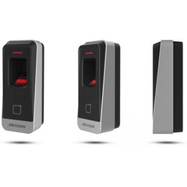 Leitor de Controlo de Acessos HIKVISION DS-K1201AEF (Impressão Digital, Cartão EM, RS-485, IP65 - Preto/Cinzento), miniatura 2