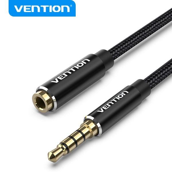 Cabo Extensor de Áudio Estéreo VENTION BHCBJ (5 m - Jack 3,5 mm macho - Jack 3,5 mm fêmea - Preto) — miniatura 2