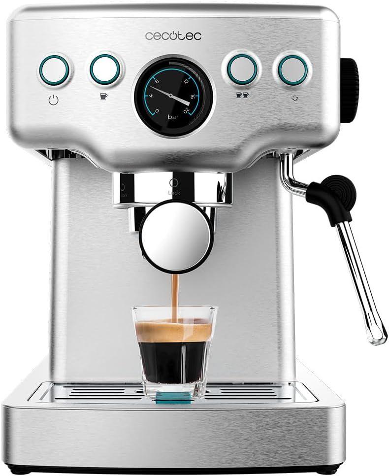 Máquina de Café Expresso CECOTEC Power 20 Barista Mini (1465 W - 20 Bar - 1,8 L - Inox)