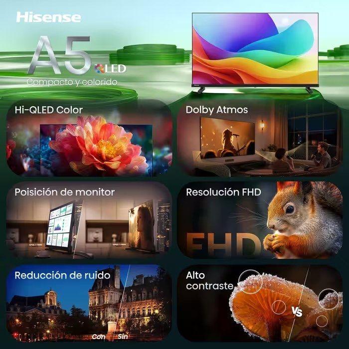 Televisão HISENSE TV 40A5S (40" - QLED - Full HD - Preto) — miniatura 3
