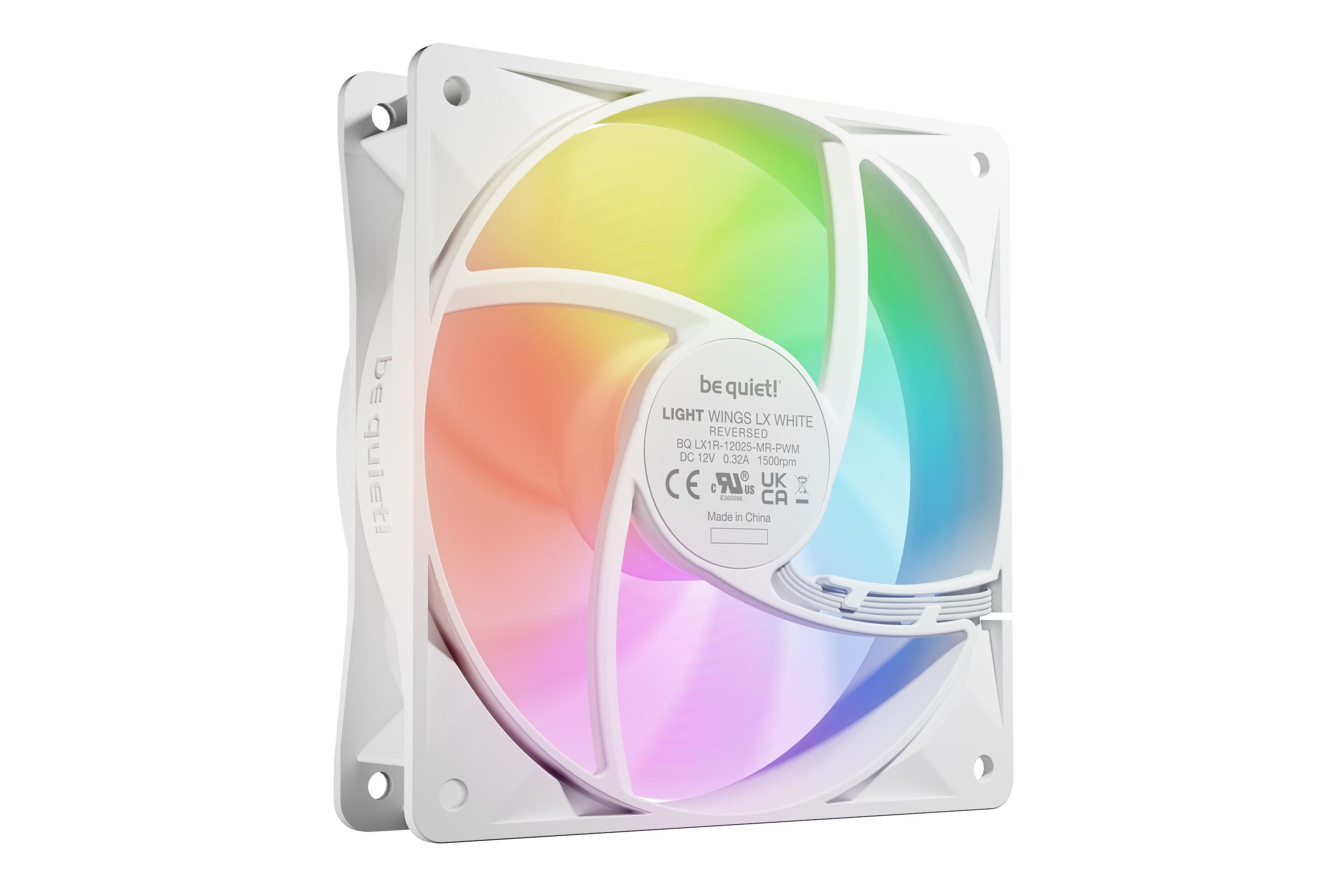 Ventoinha para Caixa de PC BE QUIET! Light Wings LX 120mm PWM Reverse (3,8 W - Branco), miniatura 4