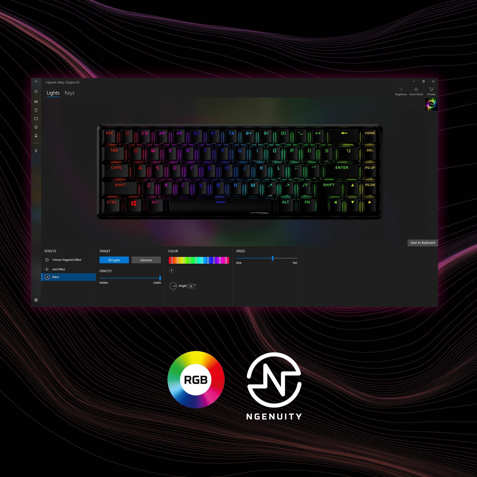 Teclado HYPERX Alloy Origins 65 (Nórdico - HyperX Red - 65% - Preto) — miniatura 4