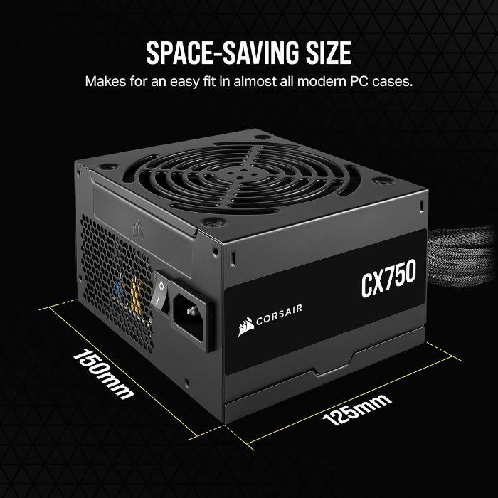 Fonte de Alimentação CORSAIR CX750 (ATX - 750 W - 80 PLUS Bronze - Preto), miniatura 6