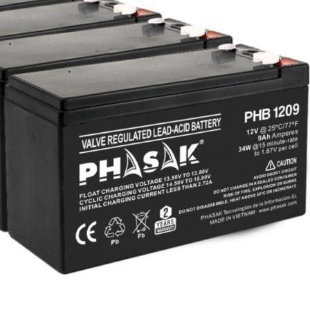Bateria UPS PHASAK PHB 1209 (F2 - Preto) — miniatura 4