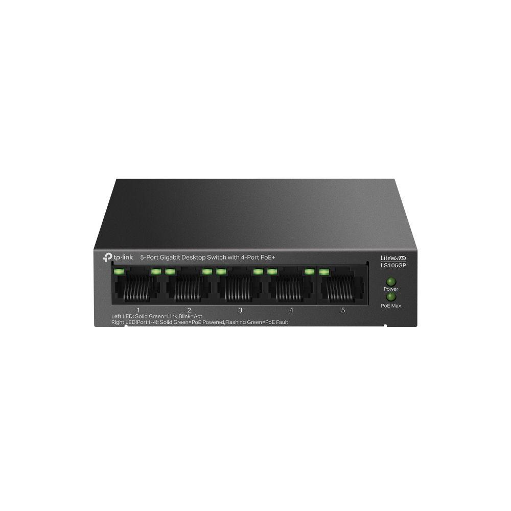 Switch TP-LINK LiteWave LS105GP (Gigabit Ethernet - 10 Gbit/s - 16000 bytes - Preto)
