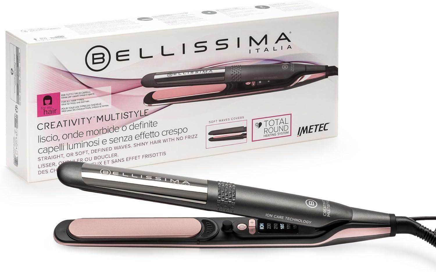 Alisador de Cabelo BELLISSIMA Creativity Multistyle (Cerâmica e queratina - Preto e Rosa) — miniatura 2