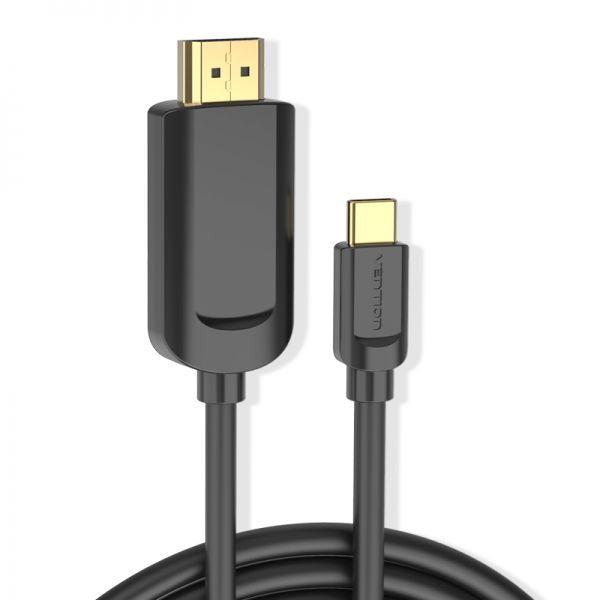 Cabo Conversor VENTION CGUBF (1 m - USB-C macho - HDMI macho - Preto)
