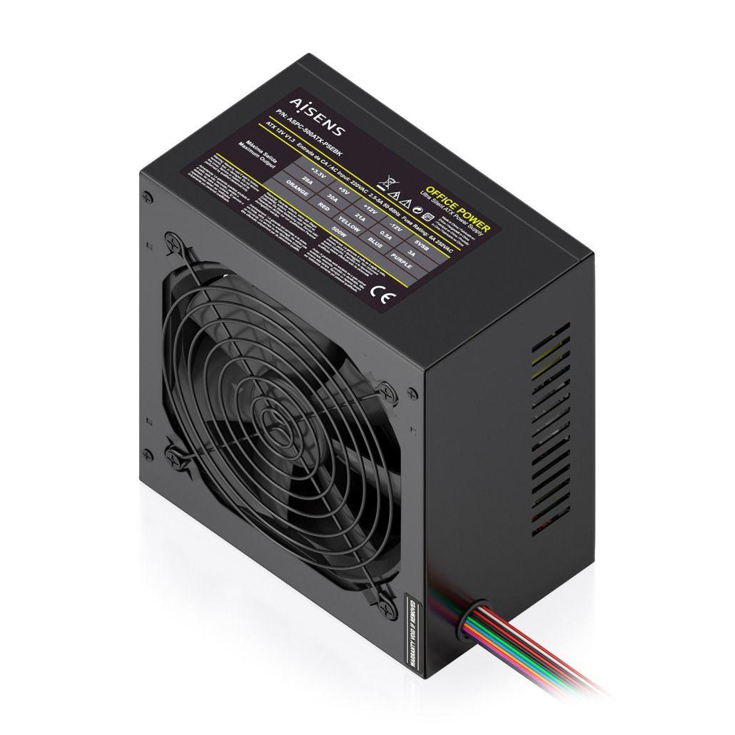 Fonte de Alimentação AISENS ASPC-500ATX-PSEBK (ATX - 500 W - AC - Preto), miniatura 2