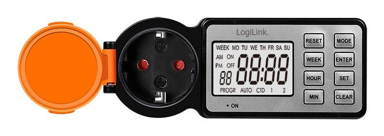 Temporizador Elétrico LOGILINK ET0016 (Policarbonato - Preto e Laranja), miniatura 3