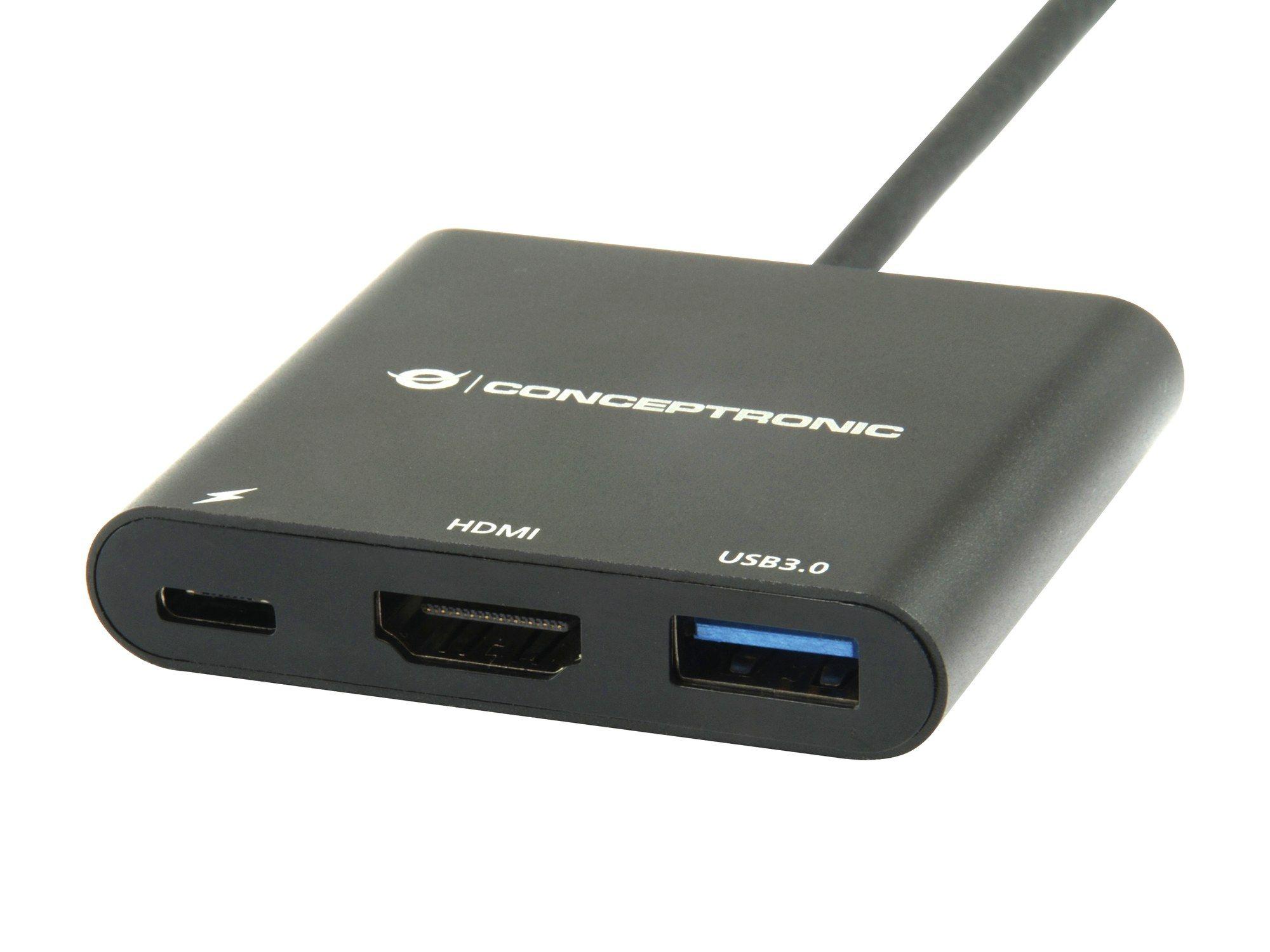 Hub USB-C CONCEPTRONIC DONN01B (Preto) — miniatura 2