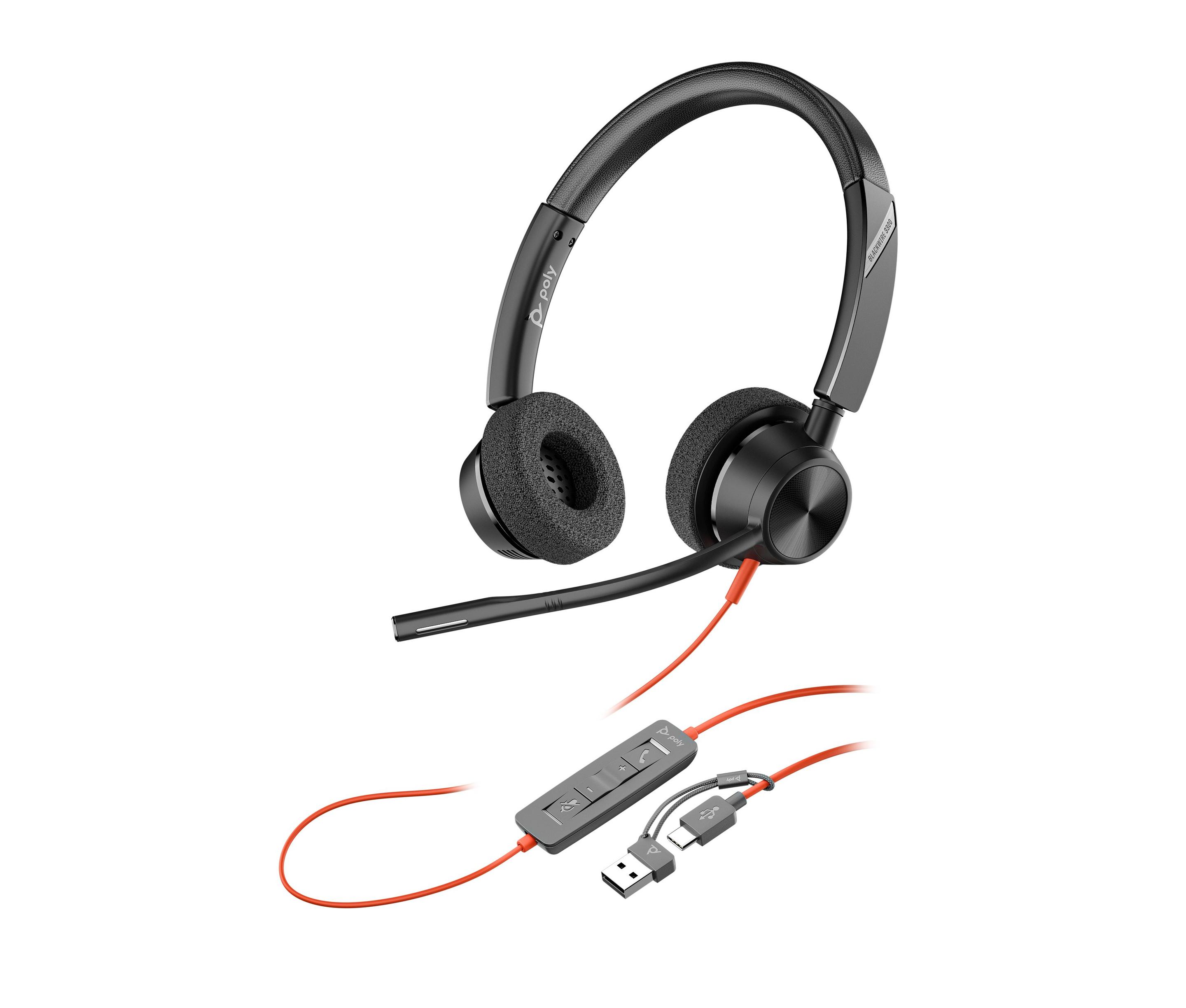 Auscultadores POLY Blackwire 3320 M (Binaural - Com fios - Circum-aural - Preto), miniatura 5