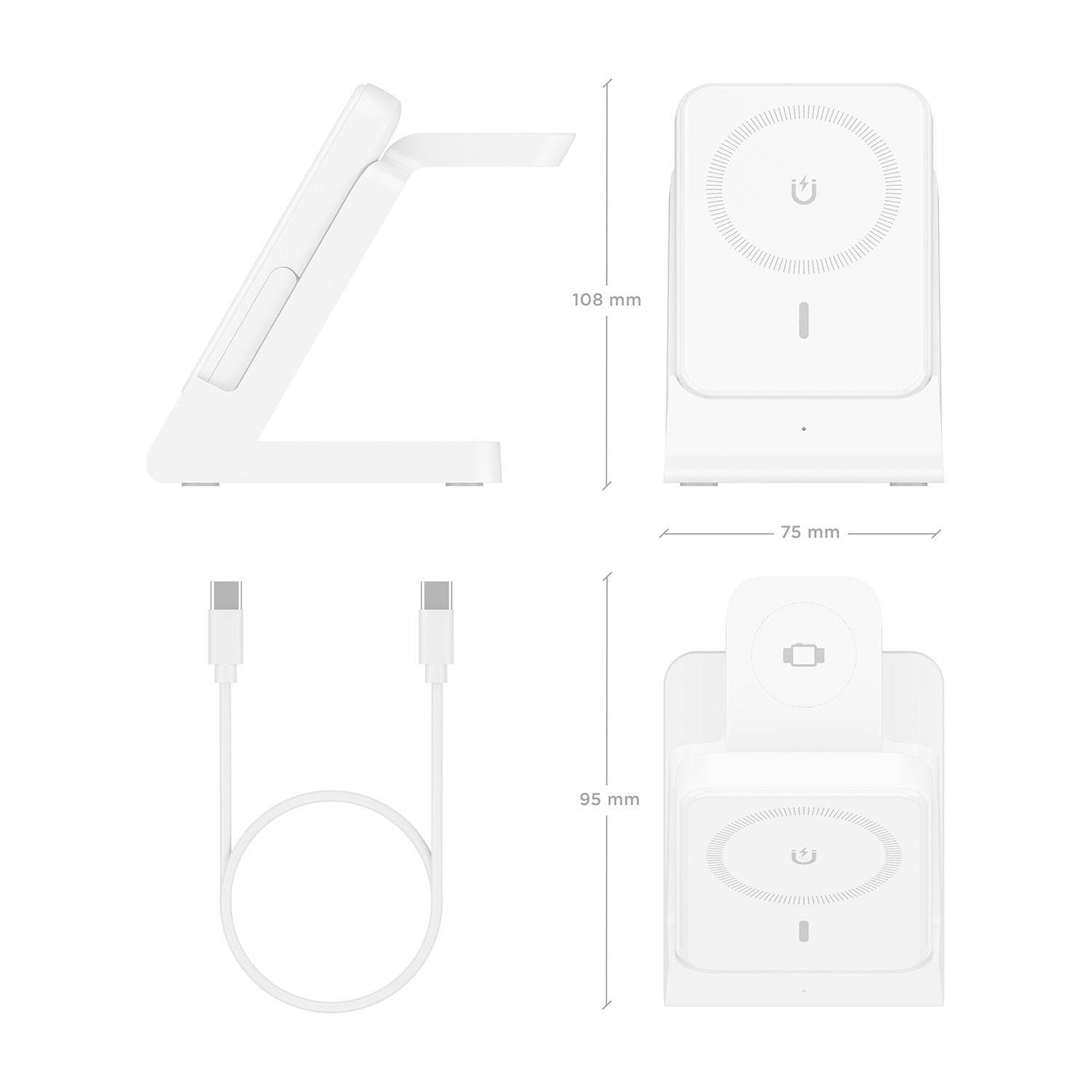 Carregador Sem Fios 4 em 1 AISENS ASCH-15W4WC063-W (15 W - Qi - Branco), miniatura 5
