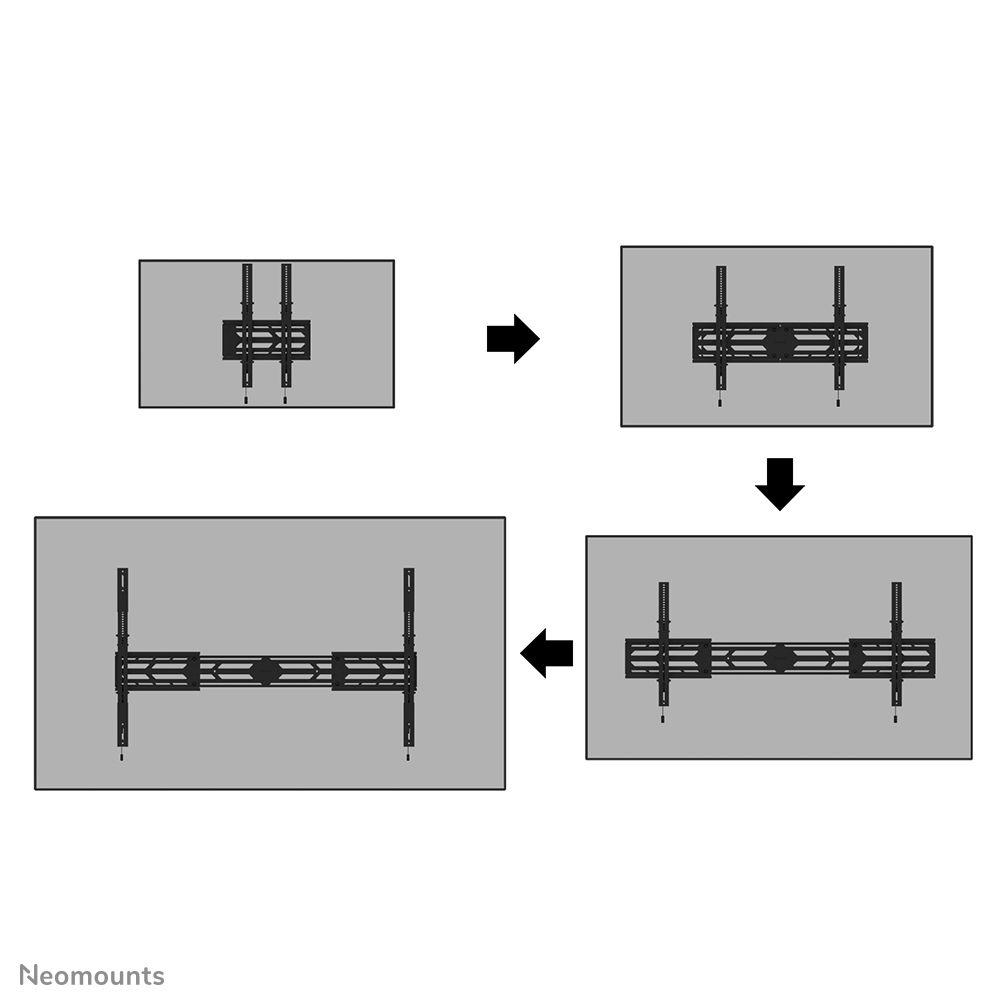 Suporte de Parede Inclinável para TV NEOMOUNTS WL35S-950BL19 (1500 x 900 mm - 100 x 100 mm - 2,92 m - Preto), miniatura 5