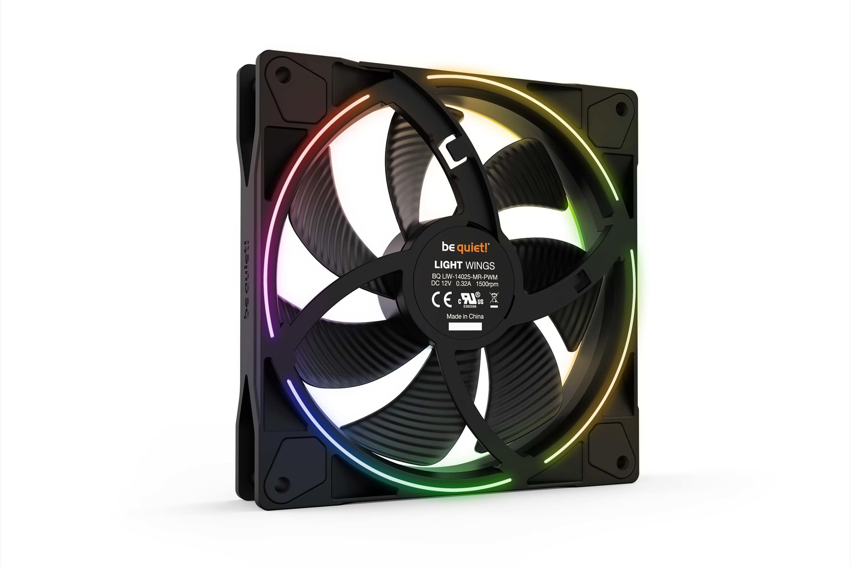 Conjunto de Ventoinhas para Caixa PC BE QUIET! Light Wings 140mm PWM Triple Pack (Não suportado - 3,84 W - Preto), miniatura 4