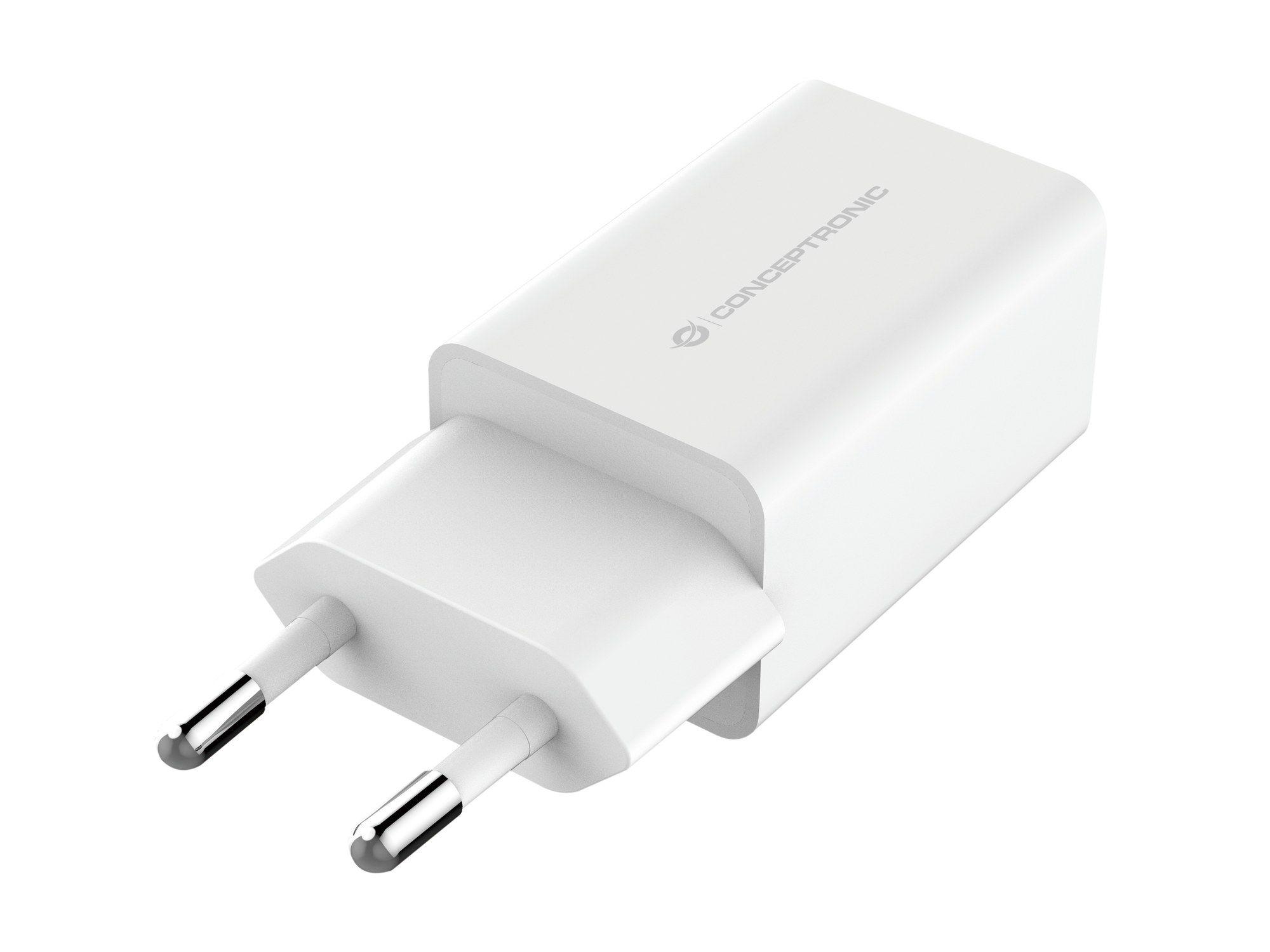 Carregador de Parede CONCEPTRONIC ALTHEA06W (Com Fio - Universal - Branco)