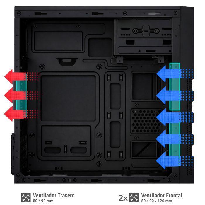 Caixa PC COOLBOX M680 (Micro-ATX - Fonte 500 W - Preto), miniatura 3