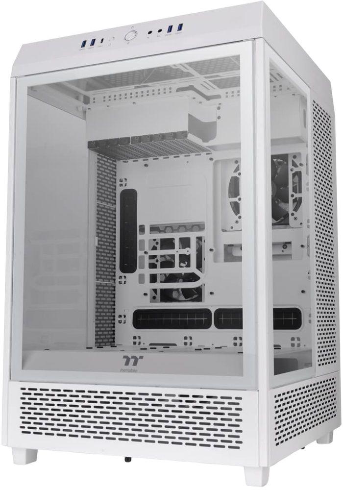 Caixa PC THERMALTAKE The Tower 500 Snow White (PS2 - 2,5" - SPCC, vidro temperado - Branco) — miniatura 4