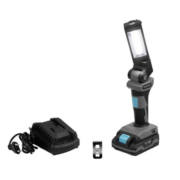 Lanterna de Trabalho CECOTEC CecoRaptor Perfect WorkLight 2020 Advance (5 W - 20 V - Bateria incorporada - Preto e Cinzento)