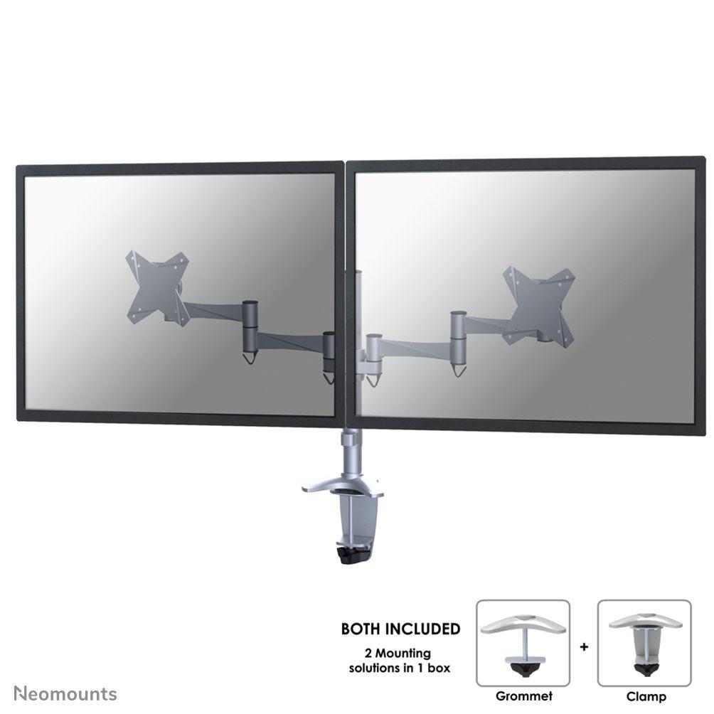 Suporte de Monitor NEOMOUNTS FPMA-D1330DSILVER (10-27" - Duplo - Prateado)