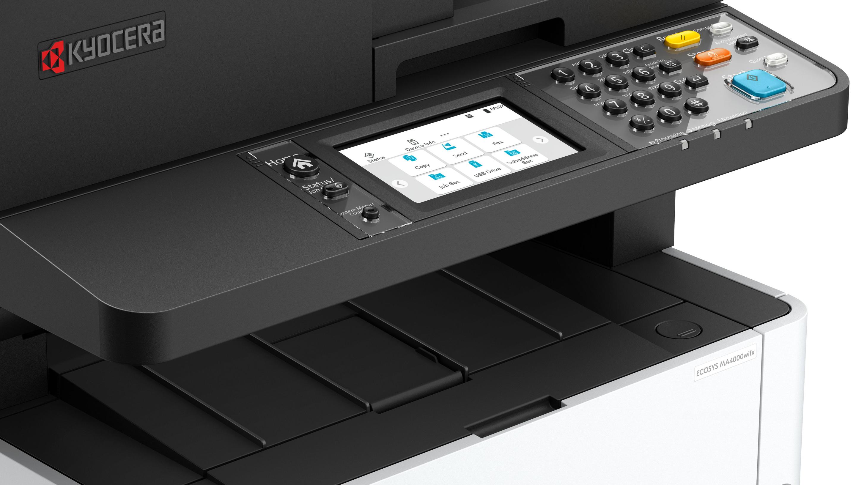 Impressora Laser Multifunções KYOCERA ECOSYS MA4000wifx (A4 - Impressão a preto e branco - 350 folhas - Preto e Branco) — miniatura 3