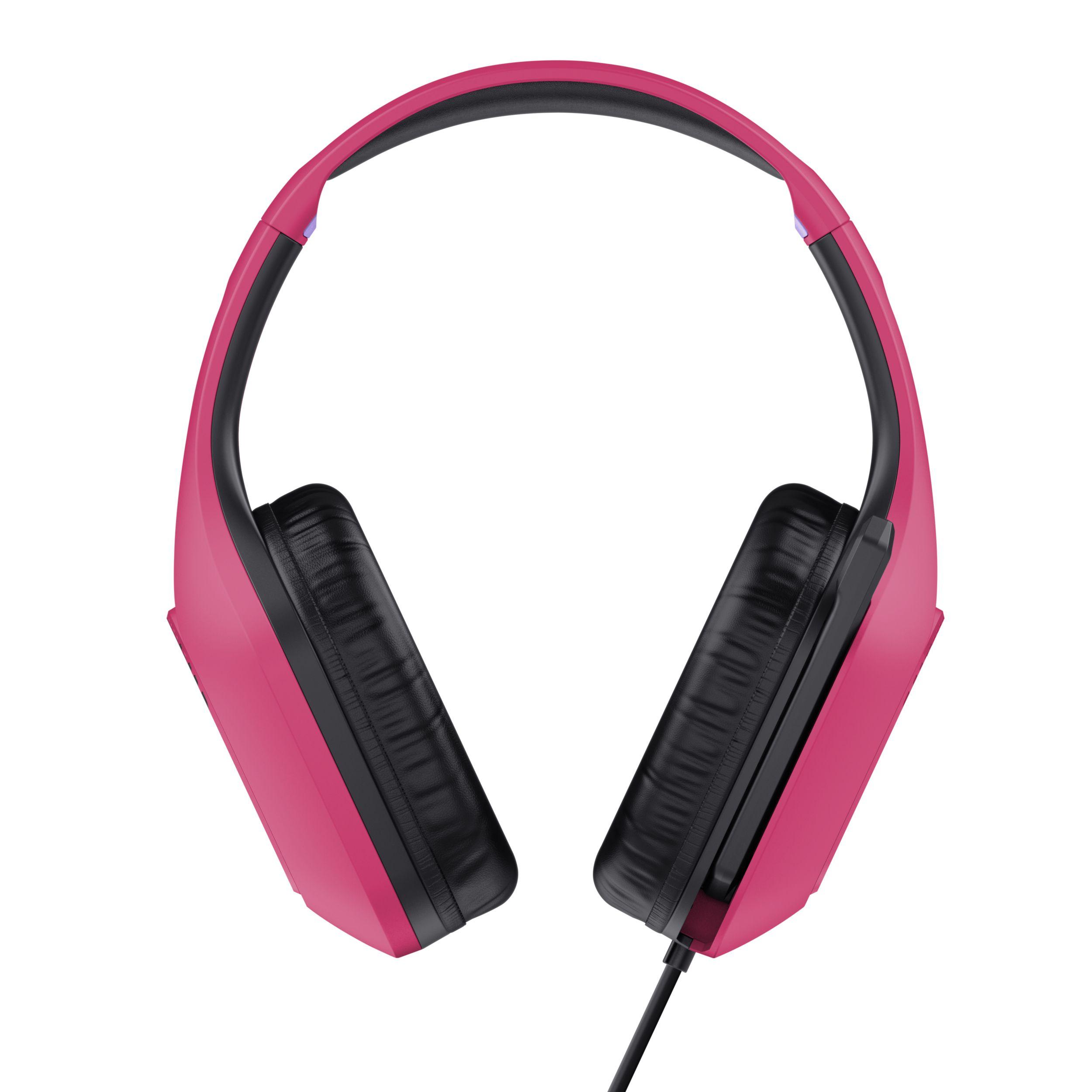 Headset Gaming TRUST GAMING GXT 415P Zirox (Binaural - Com fios - Circum-aural - Rosa), miniatura 5