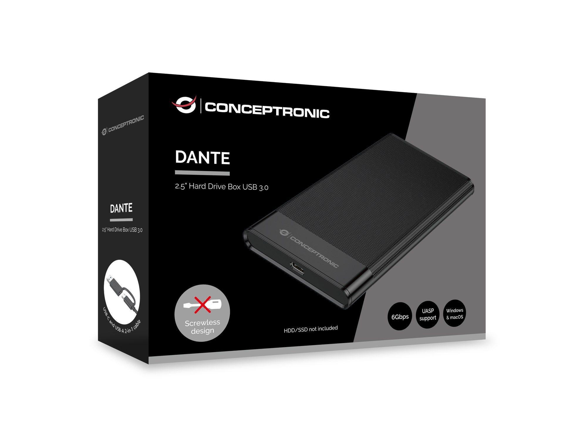 Caixa Externa SATA 2,5" CONCEPTRONIC DANTE06B (2,5" - Preto), miniatura 6