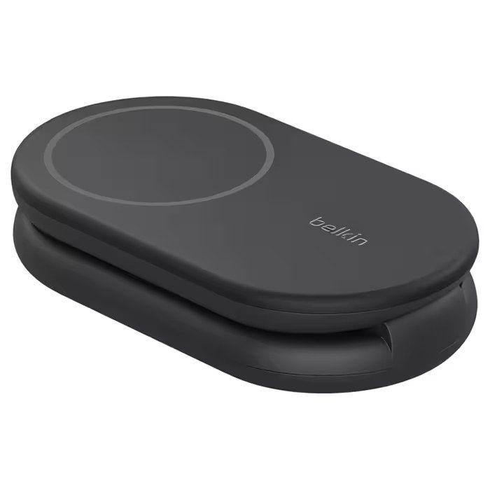 Base de Carregamento Sem Fios 2 em 1 BELKIN WIZ028VFBK (15 W - Auscultadores, Smartphone - Qi2 - Preto), miniatura 3