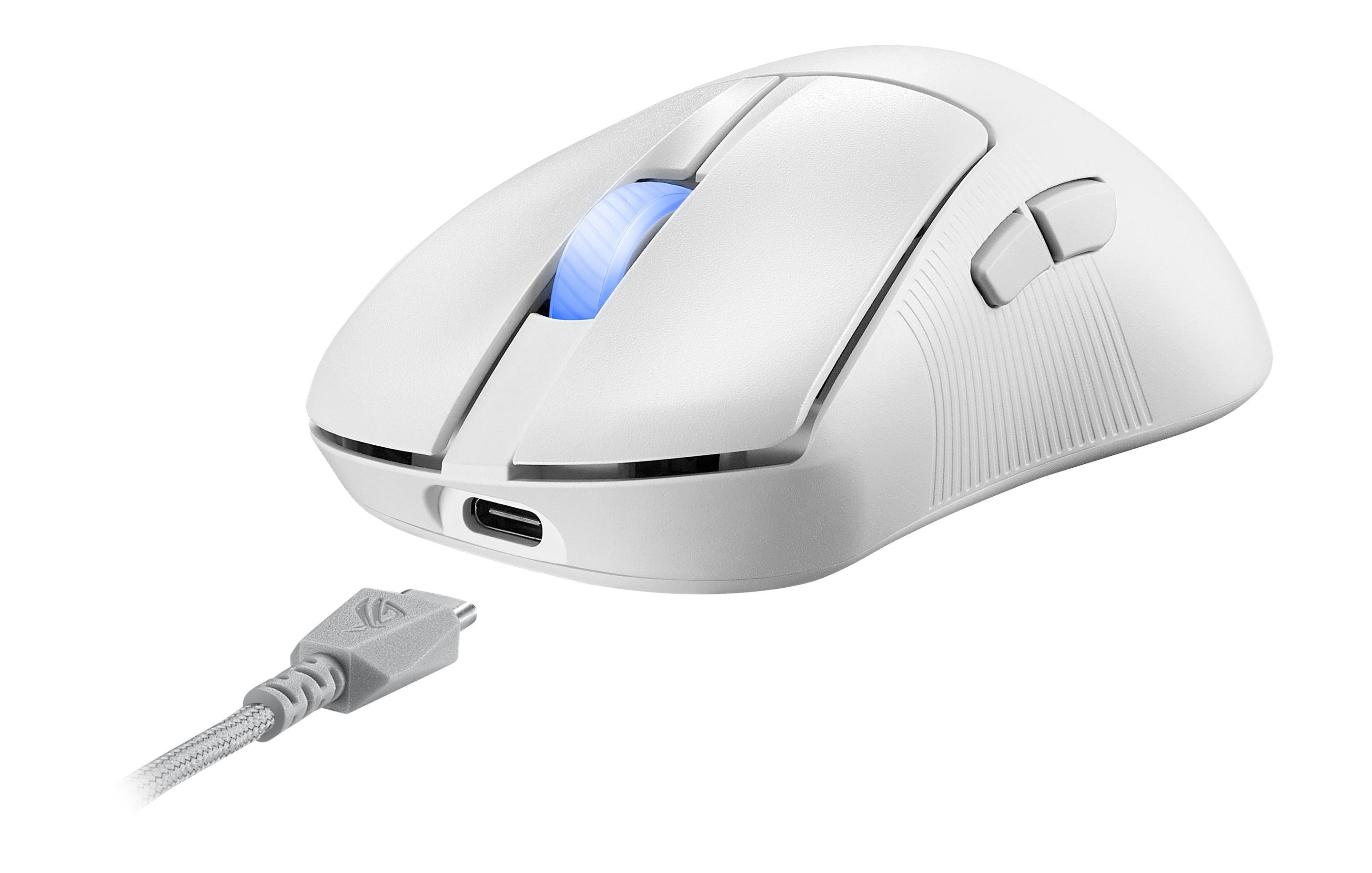 Rato ASUS ROG Keris II Ace Sem Fios (Mão direita - 42000 DPI - Ótico - Branco) — miniatura 7