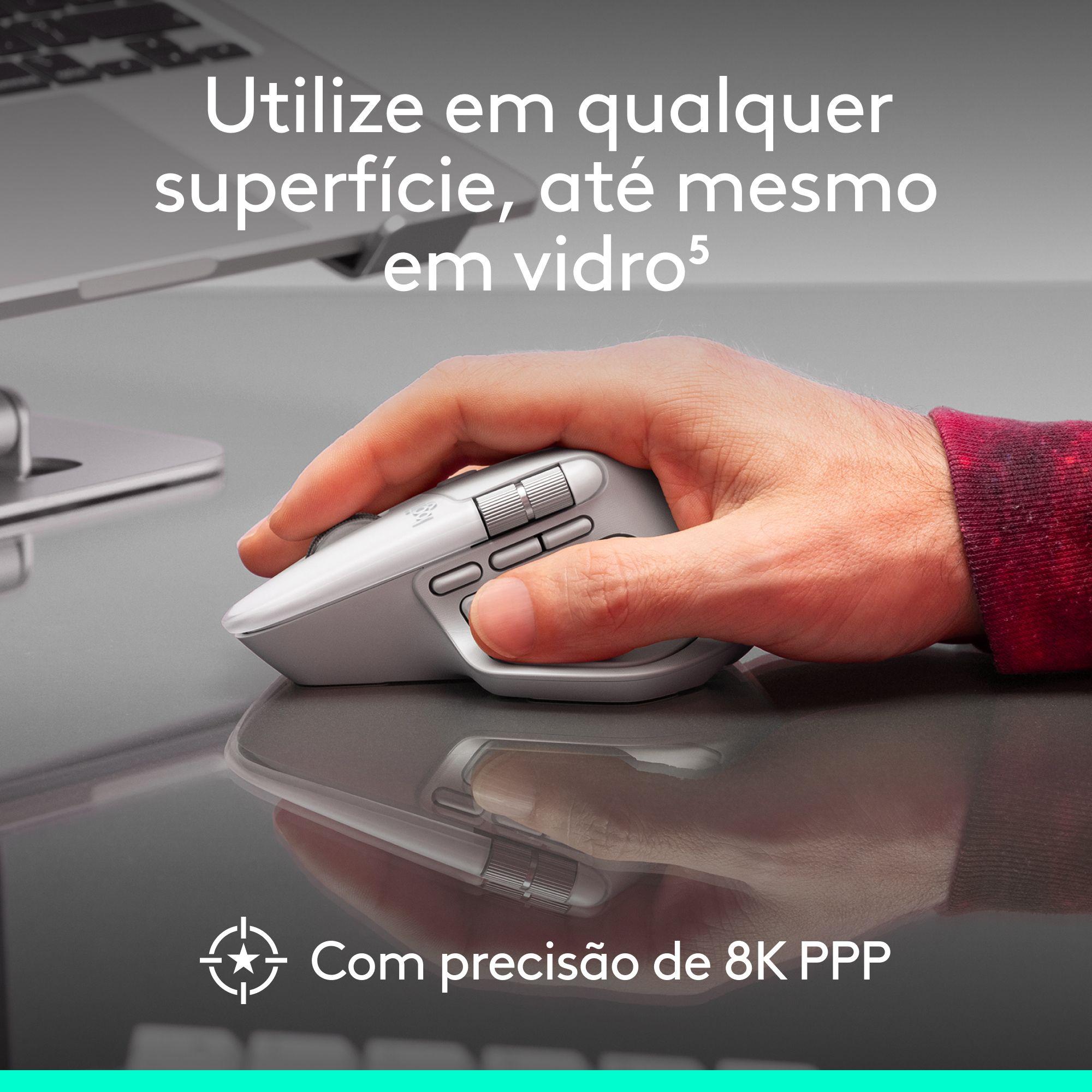 Rato LOGITECH MX Master 4 para Mac (Mão direita - 8000 DPI - Laser - Branco e Prateado) — miniatura 10