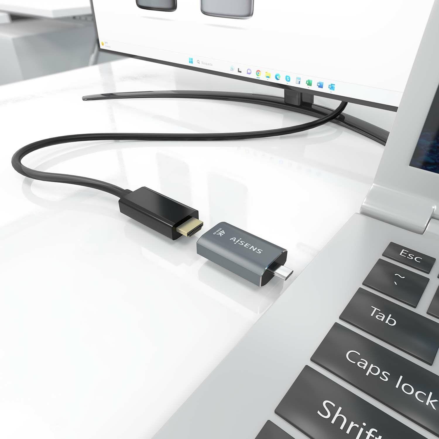 Adaptador USB-C AISENS A109-0862 (HDMI Tipo A - USB-C - Cinzento), miniatura 4