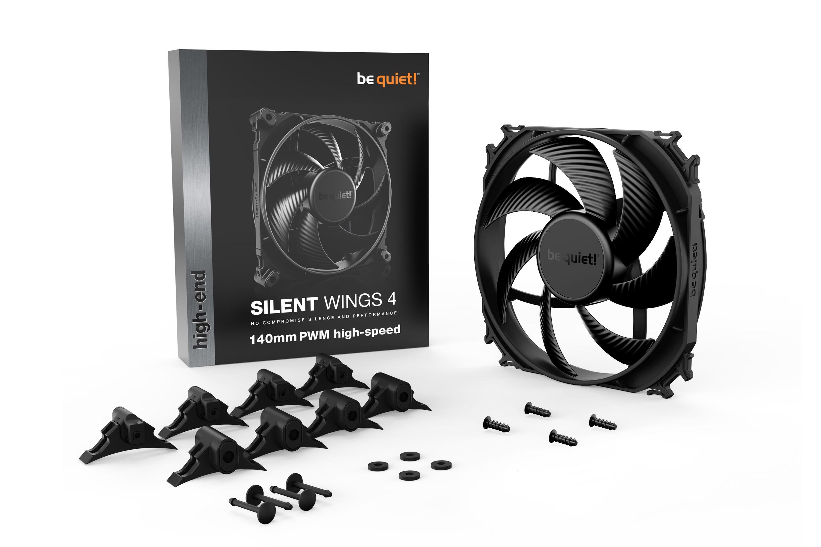 Ventoinha para Caixa PC BE QUIET! SILENT WINGS 4 140mm PWM High-Speed (4,8 W - Preto) — miniatura 4