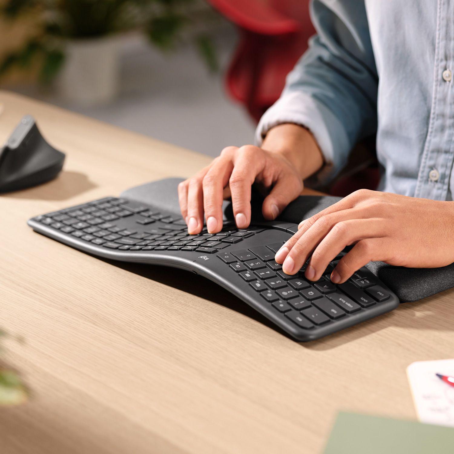 Teclado LOGITECH ERGO K860 (Sem fios - RF sem fios + Bluetooth - Grafite) — miniatura 2