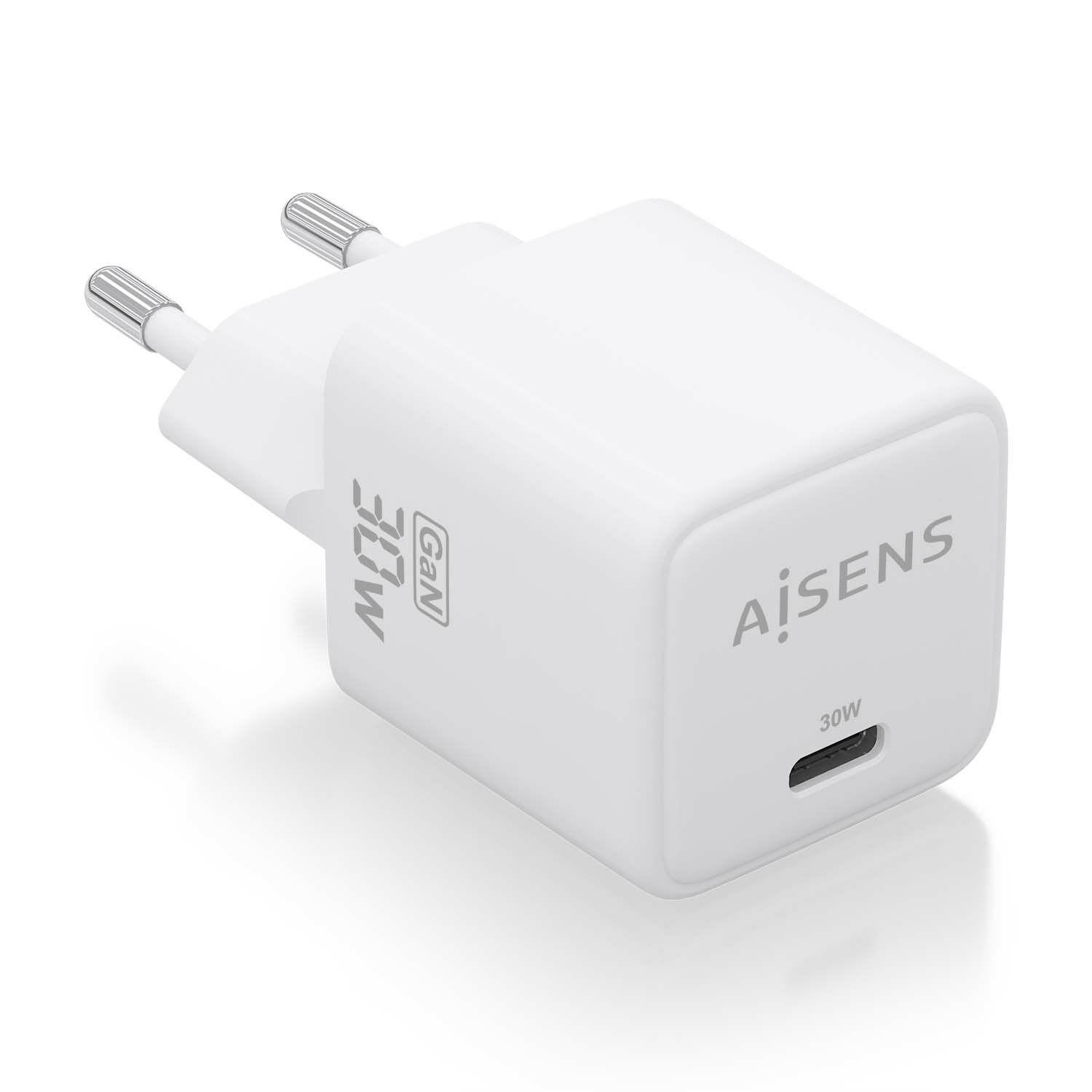 Carregador USB-C AISENS ASCH-30W1P035-W (33 W - 30 W - Branco)