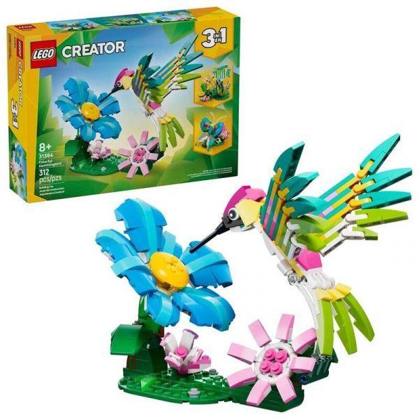 LEGO 31384 Creator Animais Selvagens: Beija-flor Colorido (8+ anos - 312 peças), miniatura 3