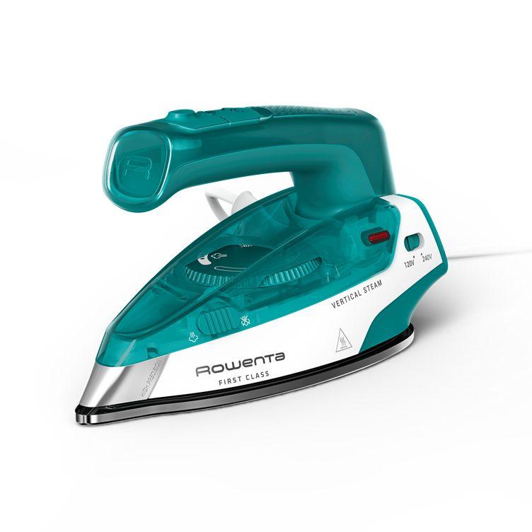 Ferro de Engomar de Viagem ROWENTA First Class DA1610E0 (1000 W - 0,07 l - Base de Microsteam 200 - Azul/Verde/Branco)