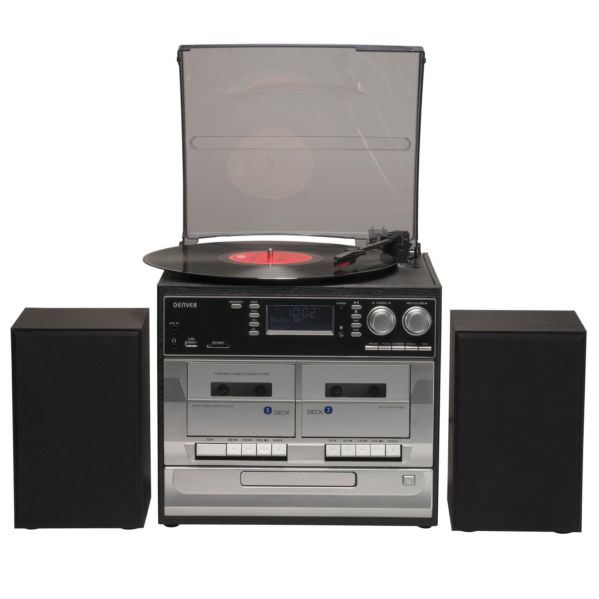 Gira-Discos DENVER MRD-166 (4 W - Preto/Cinzento)