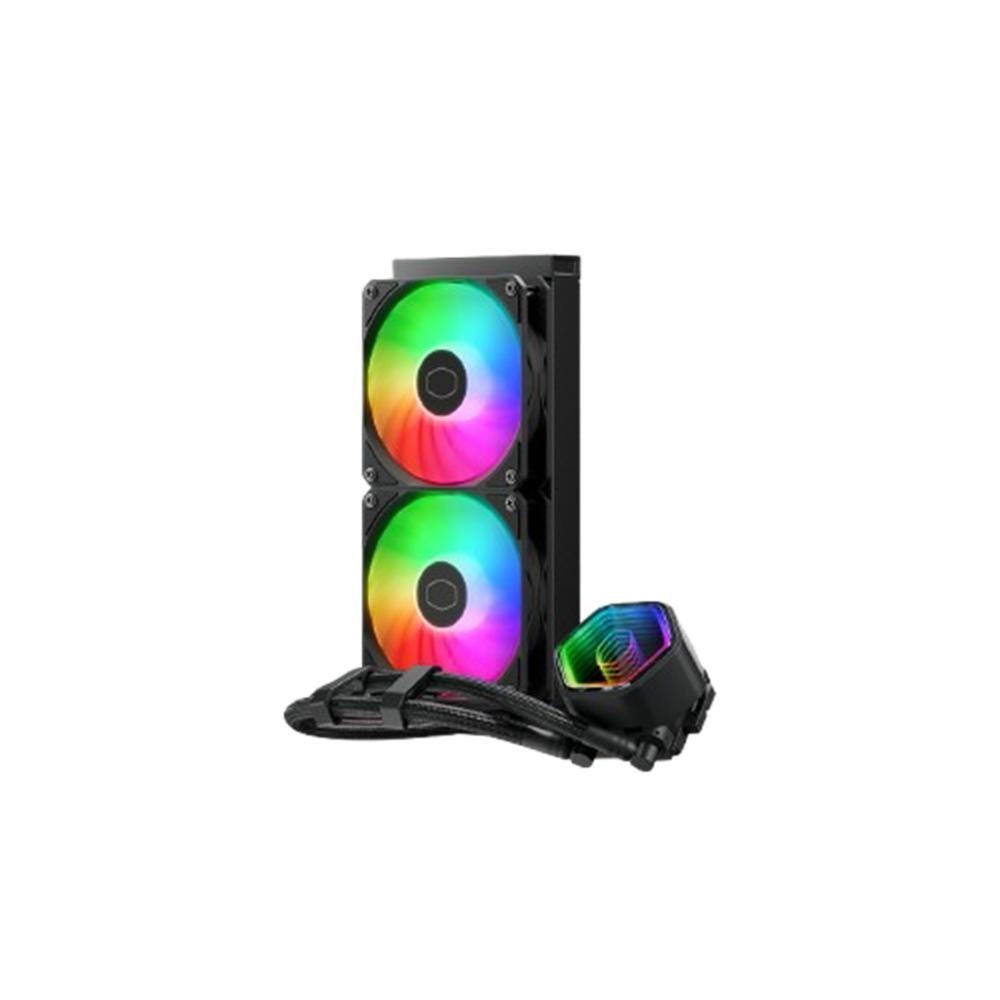Kit de Refrigeração Líquida para Processador COOLER MASTER MasterLiquid 240 Core II (120 mm - 1750 RPM - ARGB multicolorida - Preto)