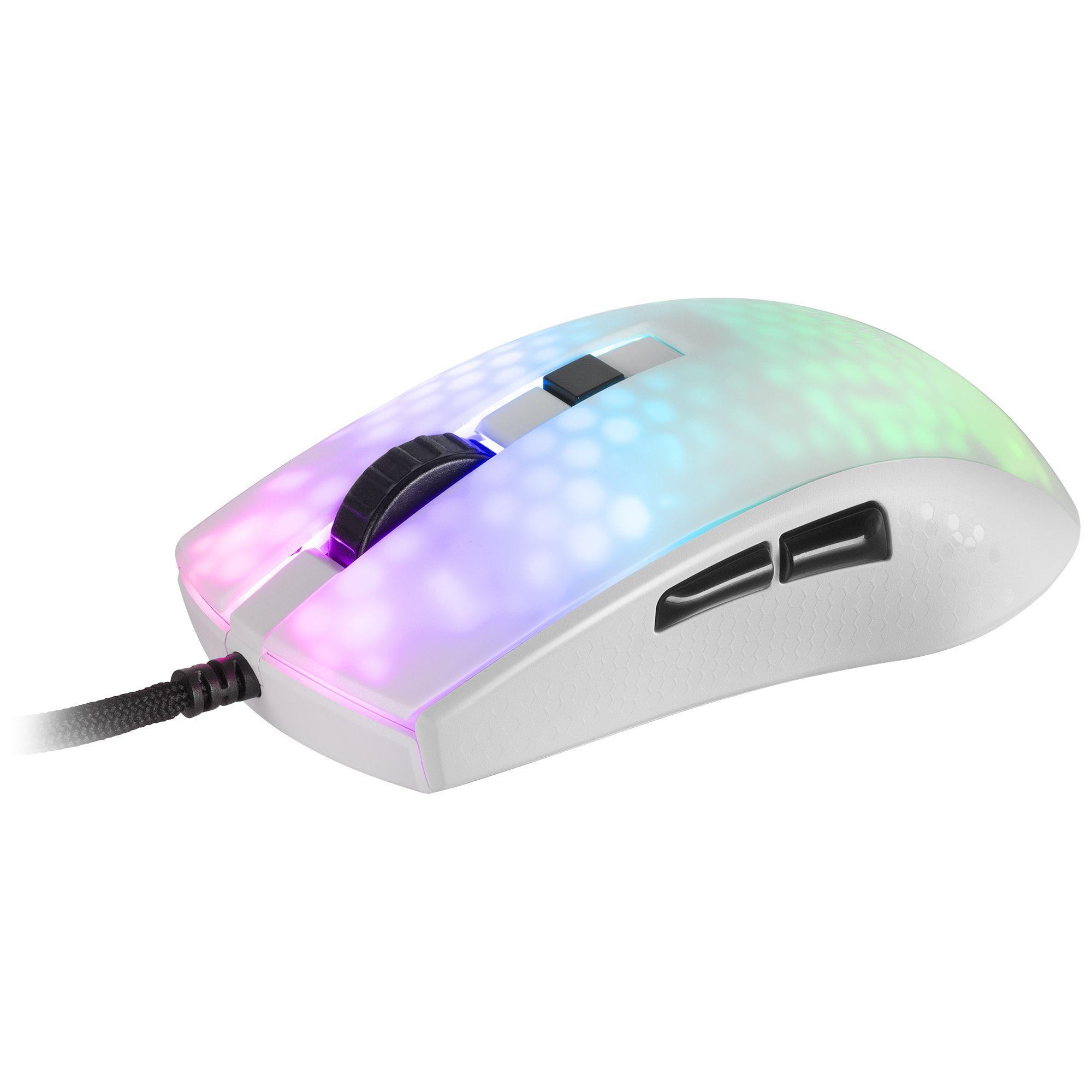 Rato Gaming com Fios MARS GAMING MMRW (Mão direita - 12800 DPI - Ótico - Branco), miniatura 2