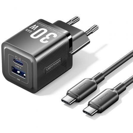 Carregador de Parede VENTION TZ-FEQB0-EU-01 (30 W - Power Delivery - GaN)