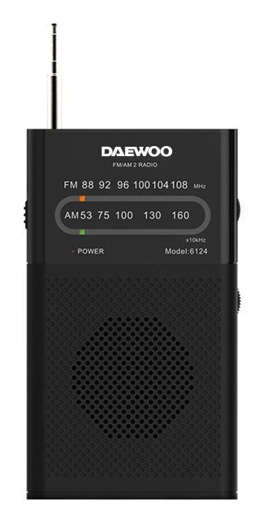 Rádio Portátil DAEWOO DW1027 (Jack de 3,5 mm - Preto)